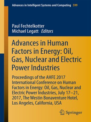 cover image of Advances in Human Factors in Energy